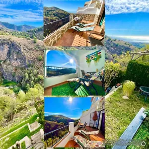 Axarquia , Frigiliana, Terraza Privada Con Vistas A La Montana Rio Y Al Mar Frigiliana